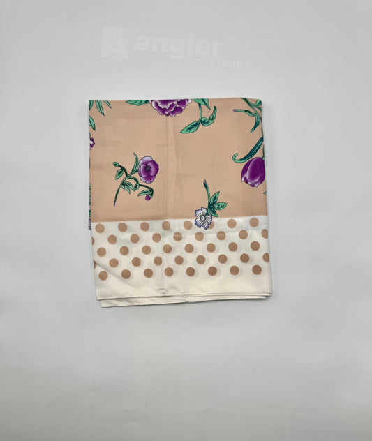 Peach Headscarf with floral print