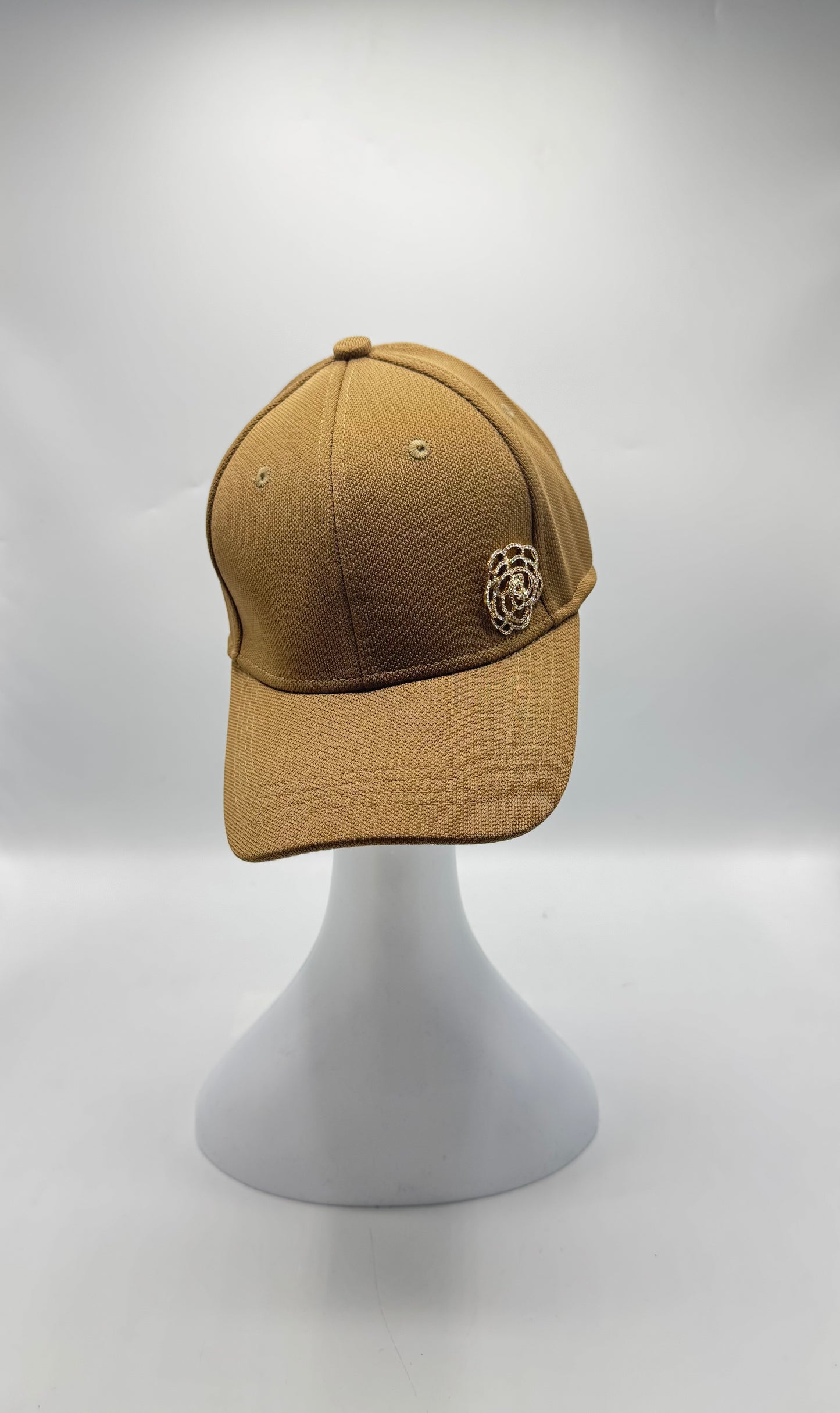 Baseball Cap with Rose Pin