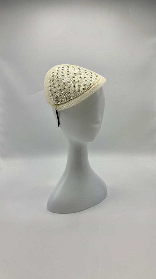 Beaded Fascinator with Rhinestones