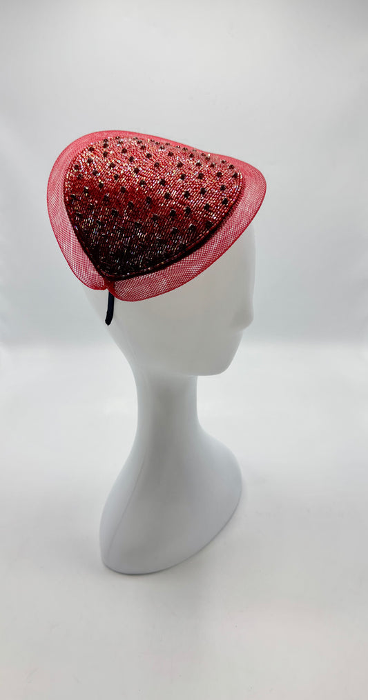 Beaded Fascinator with Rhinestones