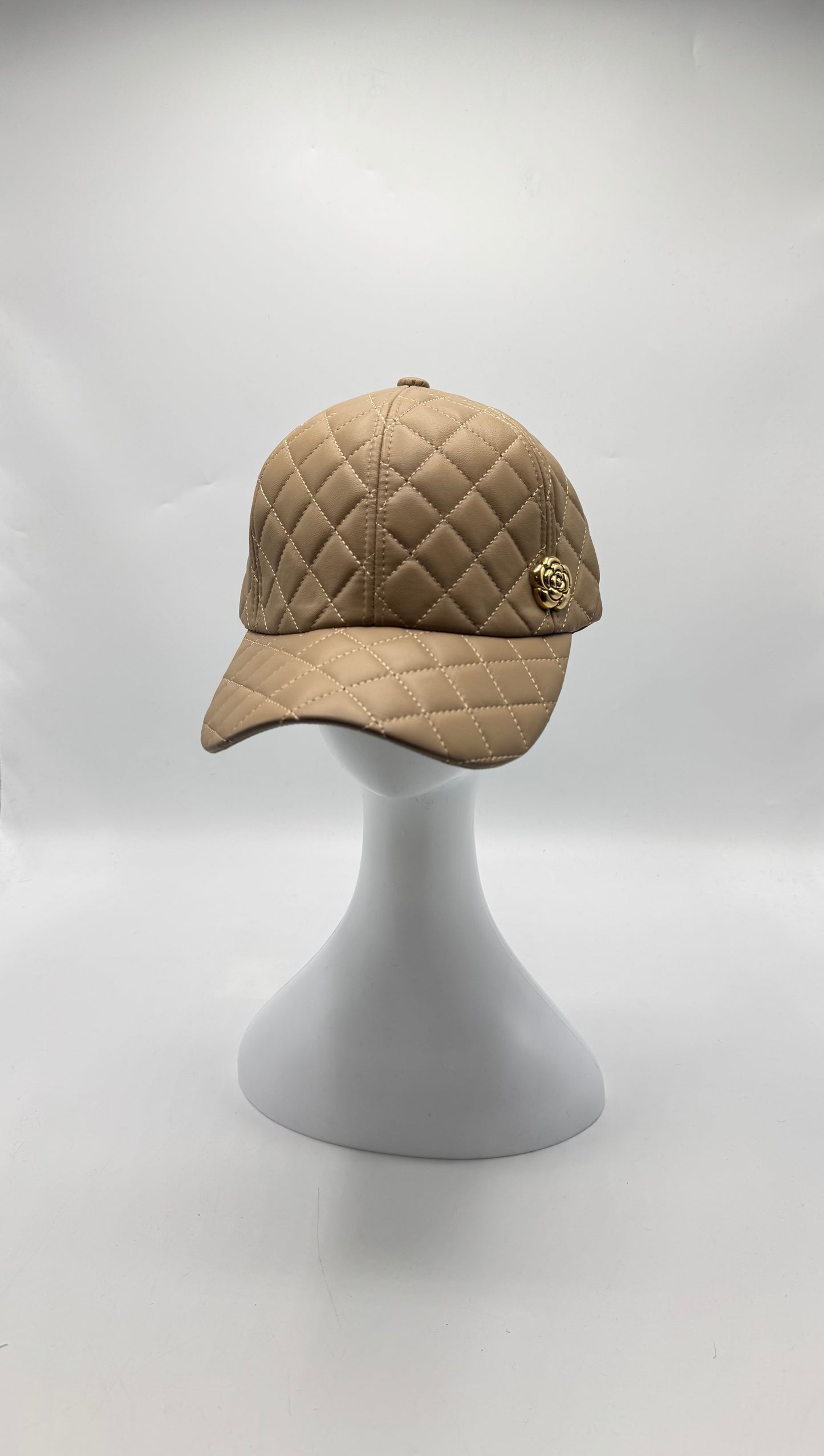 Quilted Leather Baseball cap